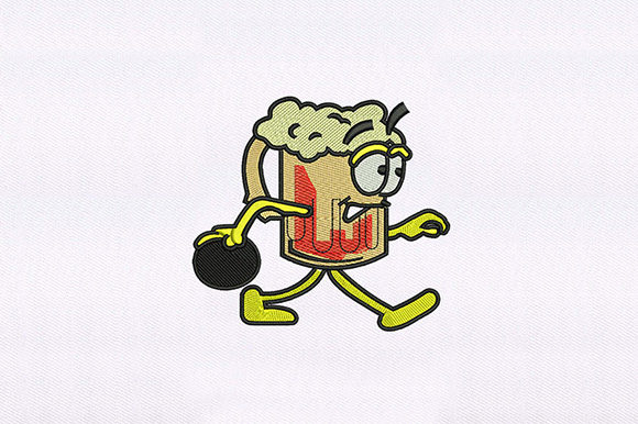 Bowling Beer Embroidery Design Review for Etsy Sellers