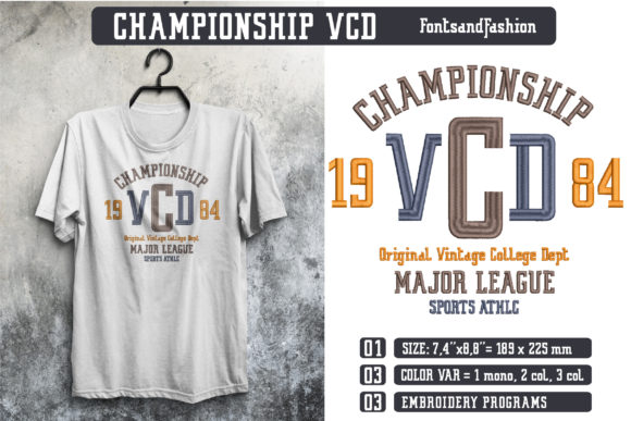 Championship VCD: A Thoughtful Embroidery Design for Meaningful Gifts