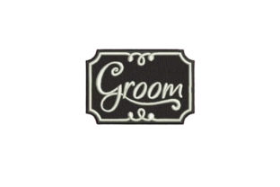 Groom: A Wedding Embroidery Design for Boutique Apparel