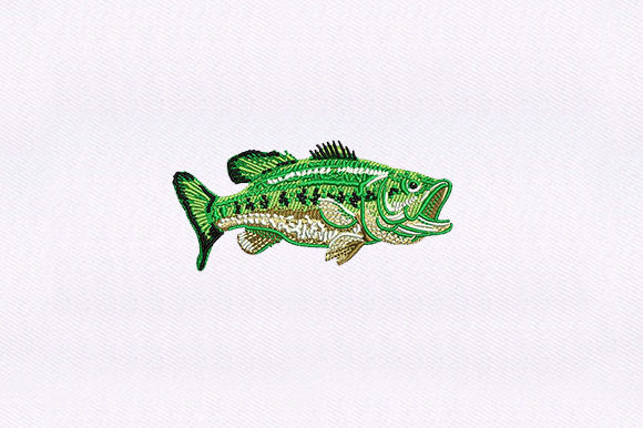 Largemouth Bass Embroidery Design