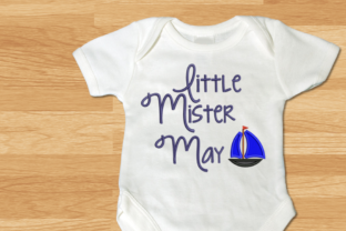 Little Mister May Sailboat Applique