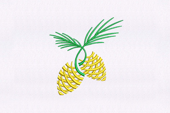 Pineapple Stem Border: A Seasonal Embroidery Gem