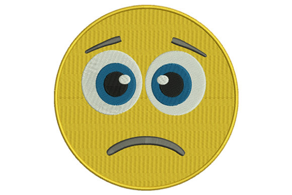 Sad Face Yellow Emoji Embroidery Review
