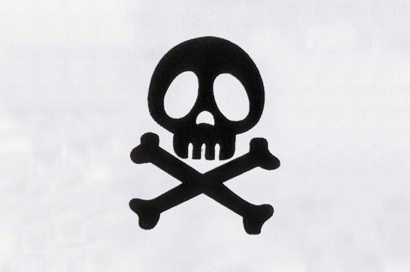 Skeleton Sign Embroidery Design